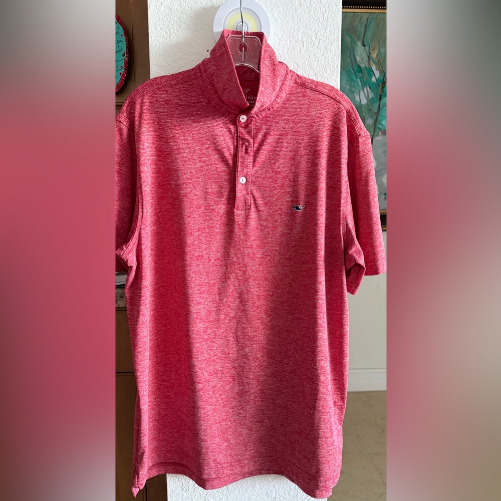 Vineyard Vines Red Polo Shirt Classic Design